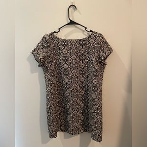 Zara Jacquard Print Dress in Black & Cream Size Large